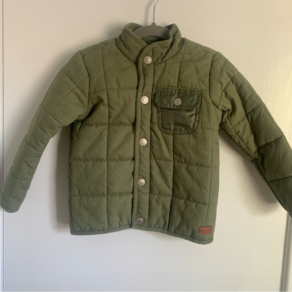 7 For All Mankind sz 3T Green Quilted Jacket